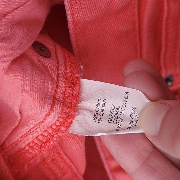J. Crew Stretch Size 26 Toothpick Jeans | J.Crew Coral Colored Jeans Sty… - Picture 9 of 10